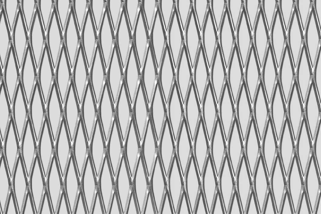 Rhomb 43x10x2,5, Expanded metal, Mild Steel, 2 x 1250 x 2500 mm