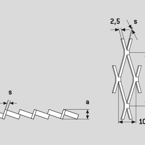 Rhomb 43x10x2,5, Expanded metal, Mild Steel, 2 x 1250 x 2500 mm - Image 3