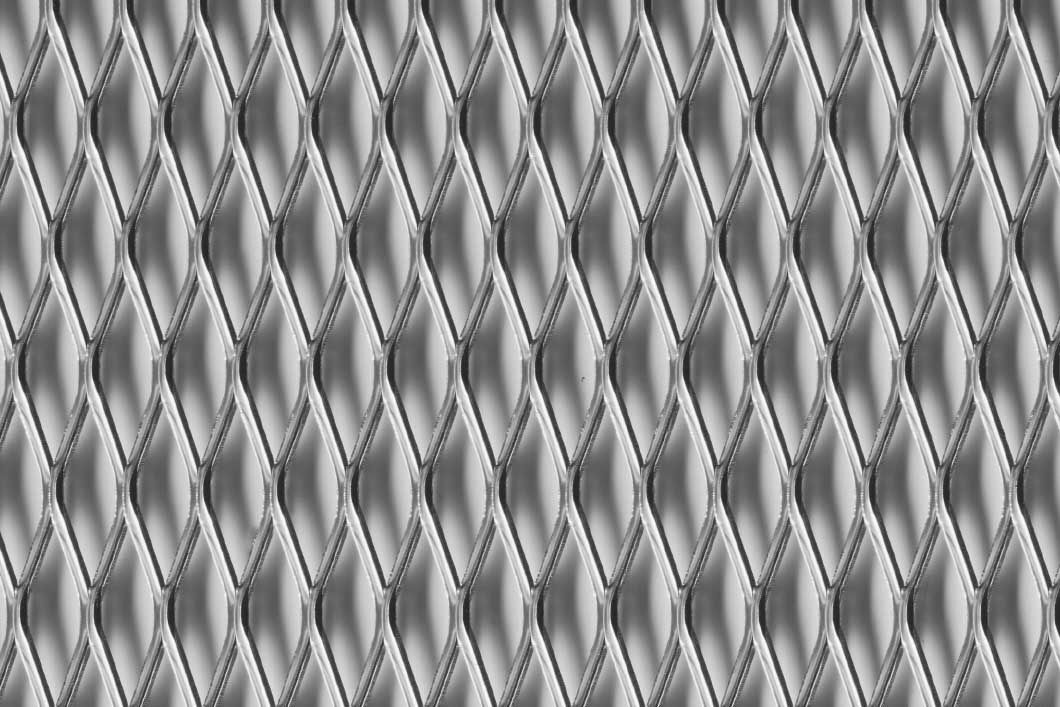 Rhomb 43x13x2,5, Expanded metal, Mild Steel, 1.5 x 1250 x 2500 mm