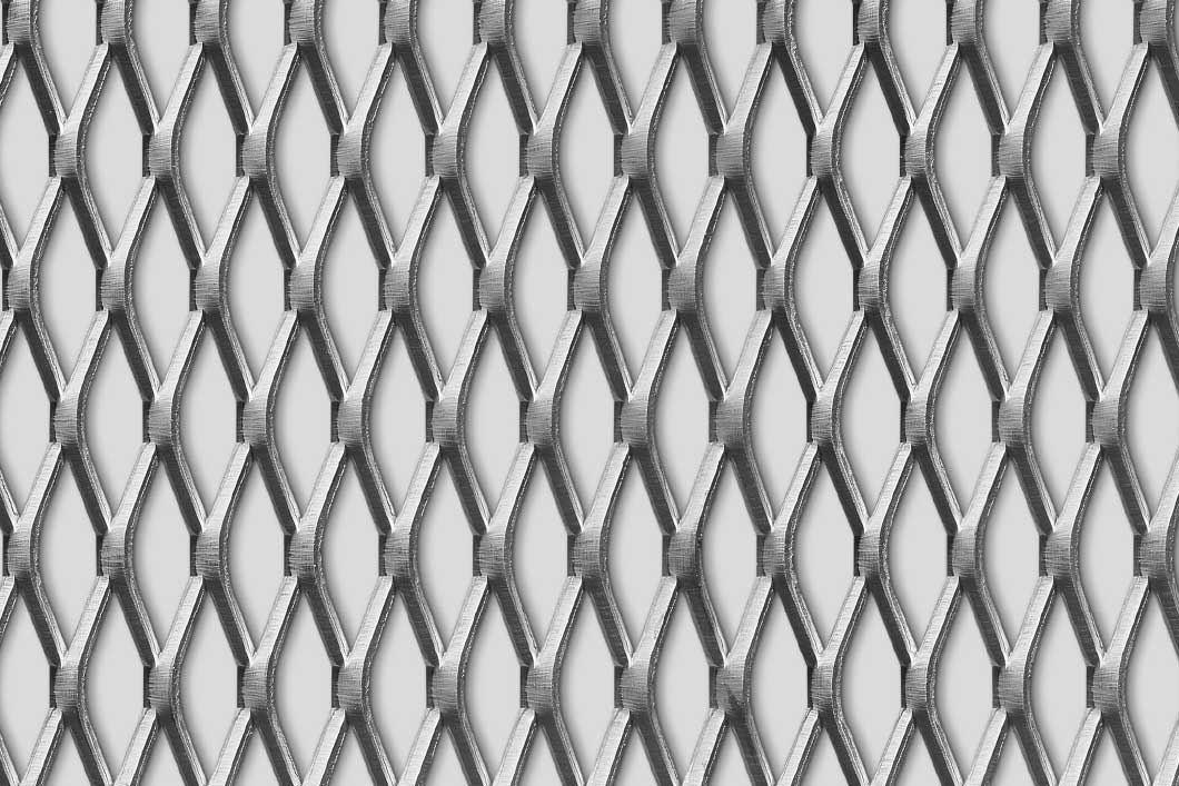 Rhomb 43x15x4, Expanded metal, Mild Steel, 3 x 1250 x 2500 mm