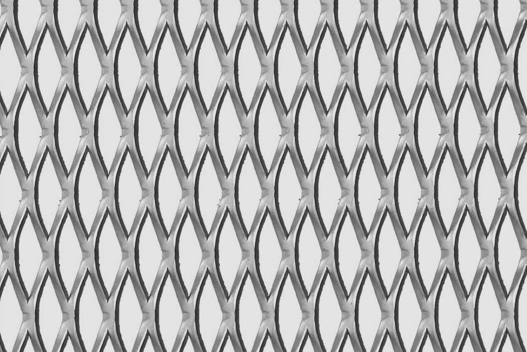 Rhomb 43x15x4, Expanded metal, Mild Steel, 3 x 1250 x 2500 mm