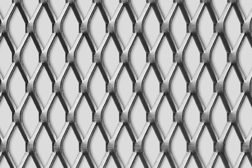 Rhomb 45x20x4, Expanded metal, Mild Steel, 4 x 1250 x 2500 mm