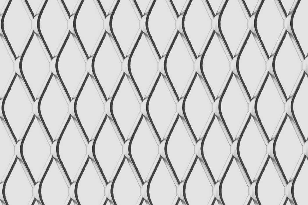 Rhomb 50x22x4, Expanded metal, Mild Steel, 3 x 1000 x 2000 mm