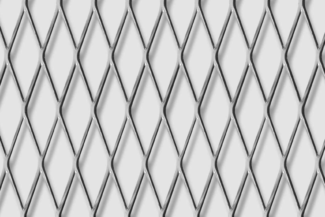 Rhomb 62x20x2, Expanded metal, Aluminium, 2 x 1250 x 2500 mm