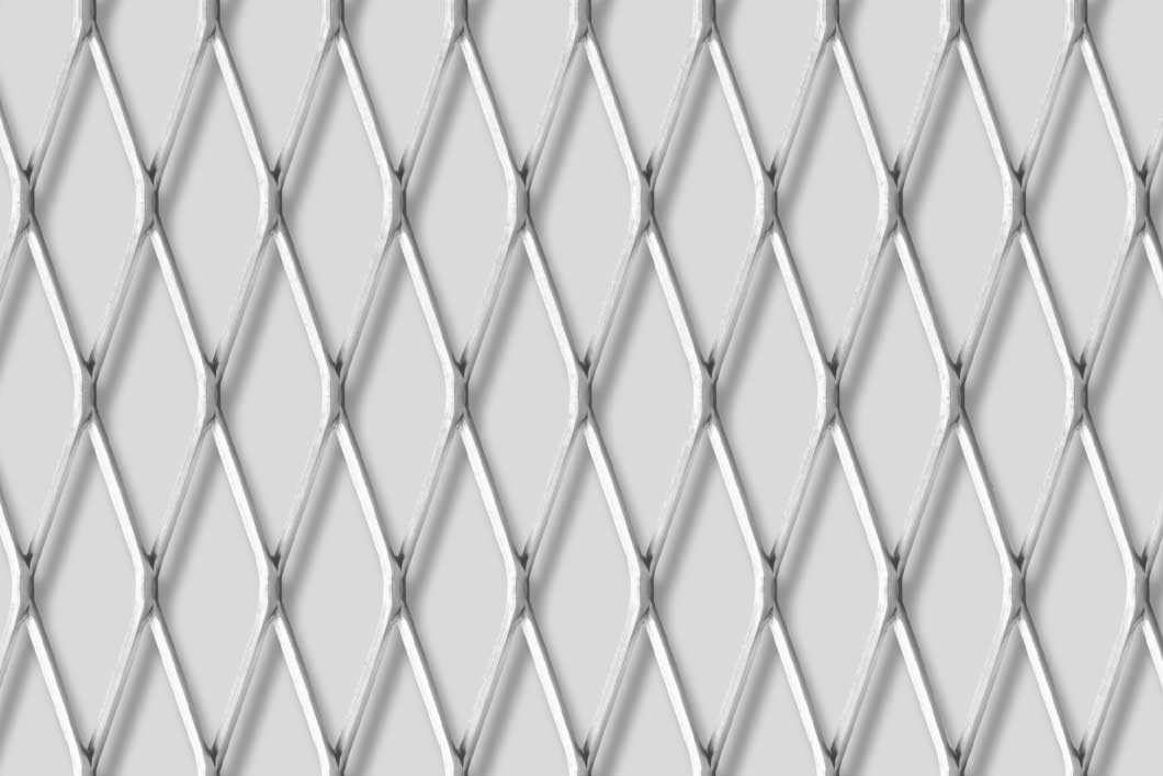 Rhomb 62x20x2, Expanded metal, Aluminium, 2 x 1250 x 2500 mm