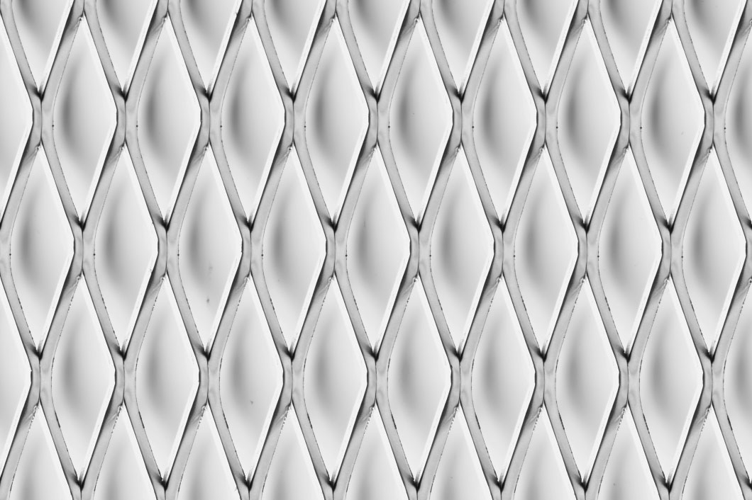 Rhomb 62x20x4,5, Expanded metal, Mild Steel, 3 x 1250 x 2500 mm