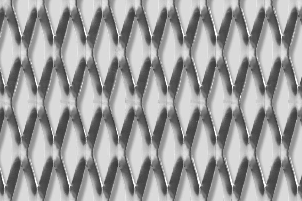 Rhomb 62x20x6, Expanded metal, Mild Steel, 3 x 1250 x 2500 mm