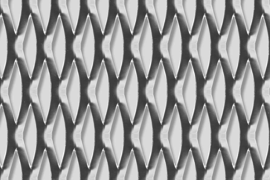 Rhomb 62x20x6, Expanded metal, Mild Steel, 3 x 1250 x 2500 mm