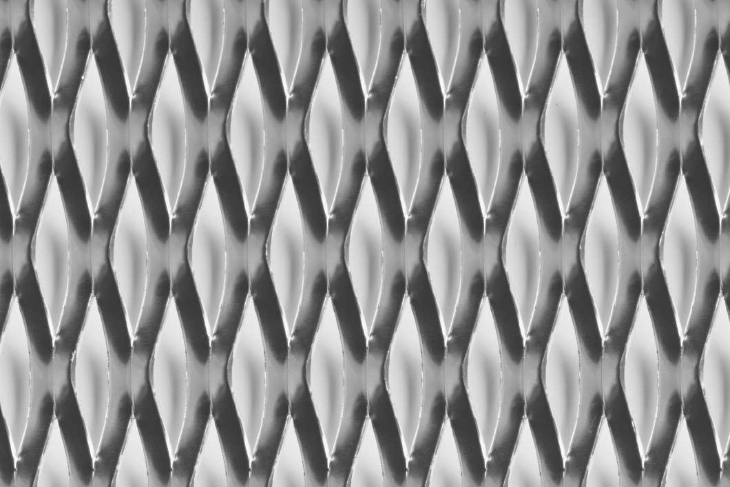 Rhomb 62x20x7, Expanded metal, Mild Steel, 3 x 1250 x 2500 mm