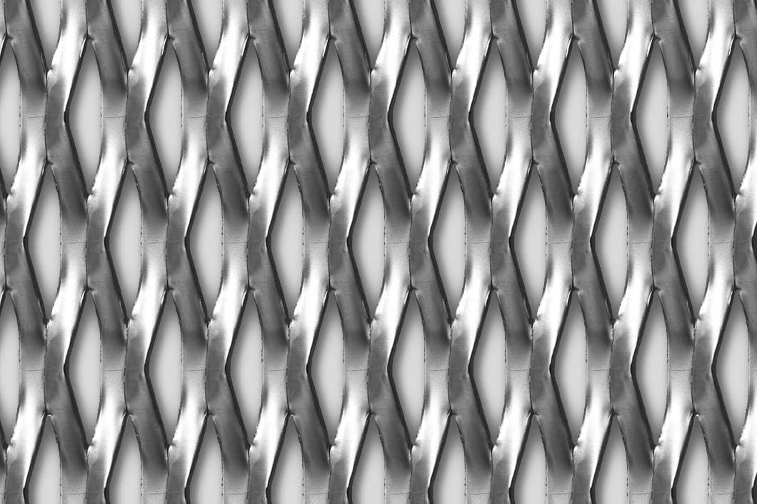 Rhomb 62x20x7,5, Expanded metal, Mild Steel, 2 x 1250 x 2500 mm