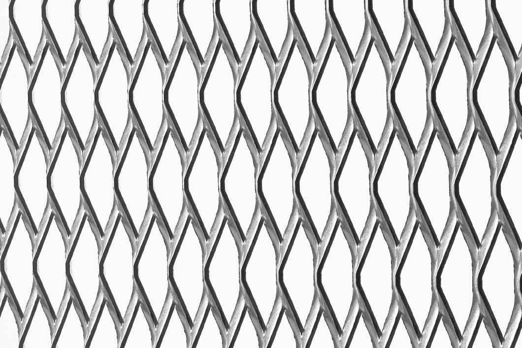 Rhomb 62x20x7,5, Expanded metal, Mild Steel, 2 x 1250 x 2500 mm