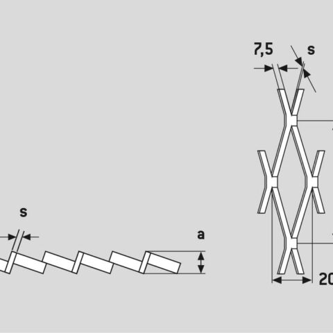 Rhomb 62x20x7,5, Expanded metal, Mild Steel, 2 x 1250 x 2500 mm - Image 5