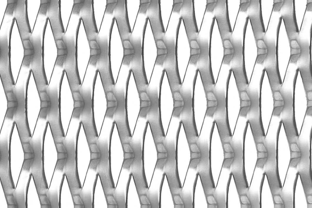 Rhomb 62x20x7,5, Expanded metal, Mild Steel, 2 x 1250 x 2500 mm
