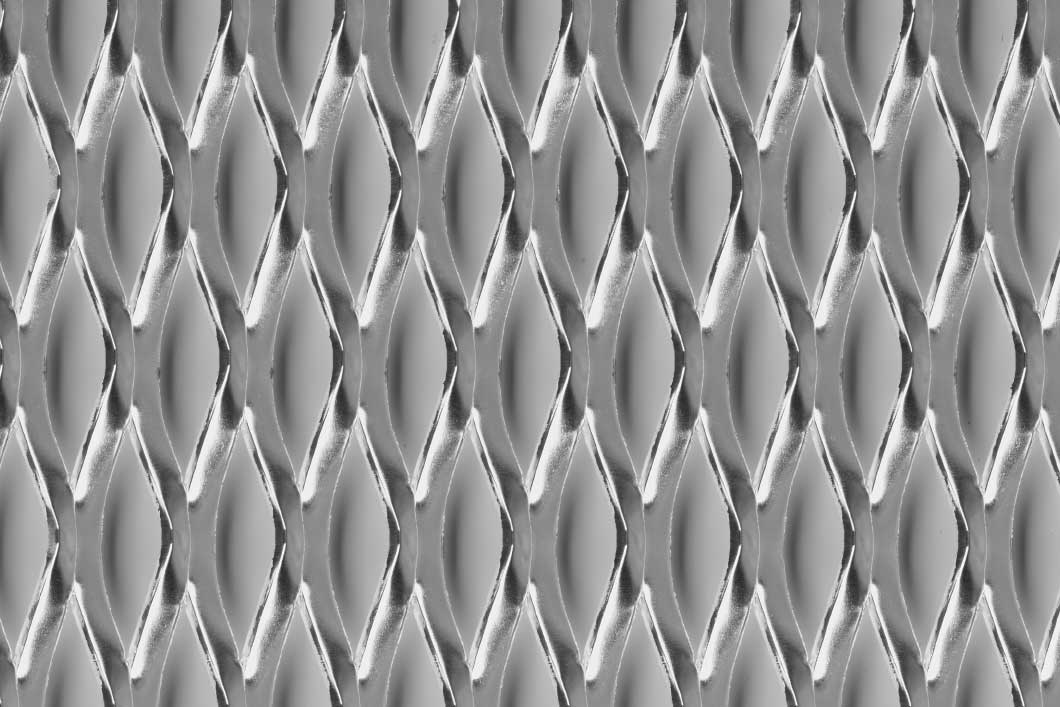 Rhomb 62x20x7, Expanded metal, Mild Steel, 3 x 1250 x 2500 mm