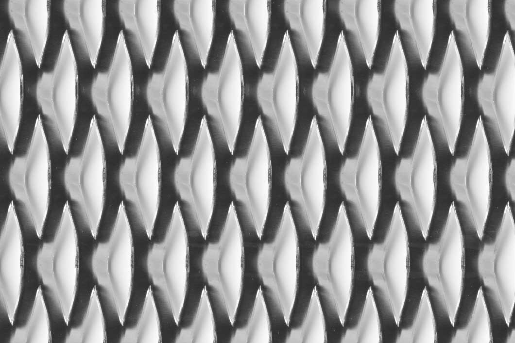 Rhomb 62x20x7, Expanded metal, Mild Steel, 3 x 1250 x 2500 mm