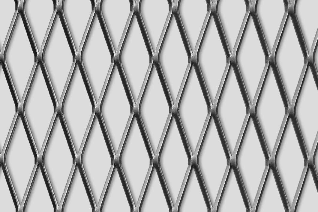 Rhomb 62x23x3, Expanded metal, Stainless steel, 2 x 1000 x 2000 mm