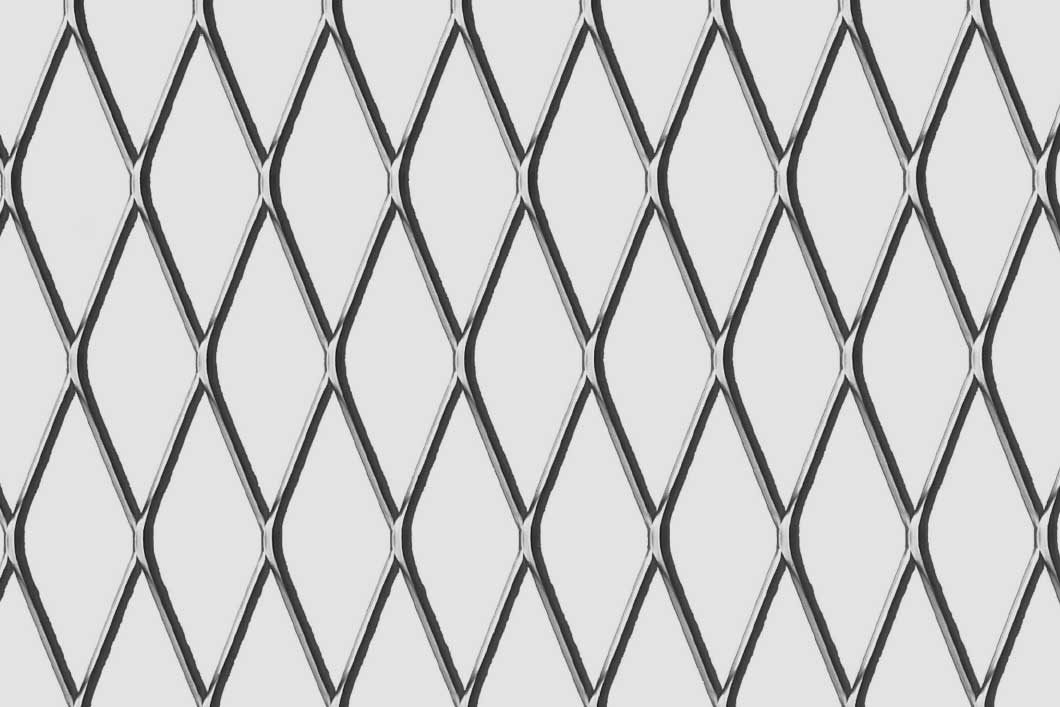Rhomb 62x23x3, Expanded metal, Stainless steel, 2 x 1000 x 2000 mm