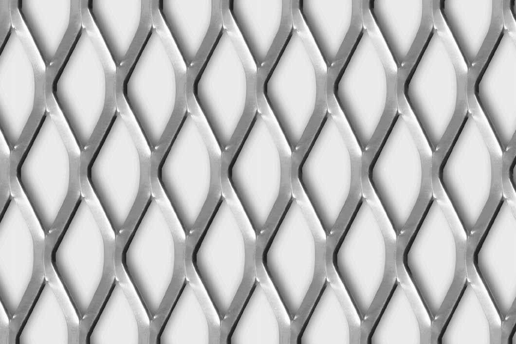 Rhomb 62x26x6, Expanded metal, Mild Steel, 5 x 1250 x 2500 mm