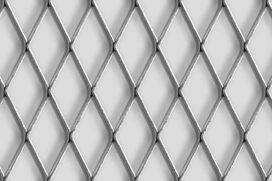 Rhomb 62x30x3, Expanded metal, Mild Steel, 2 x 1500 x 2000 mm