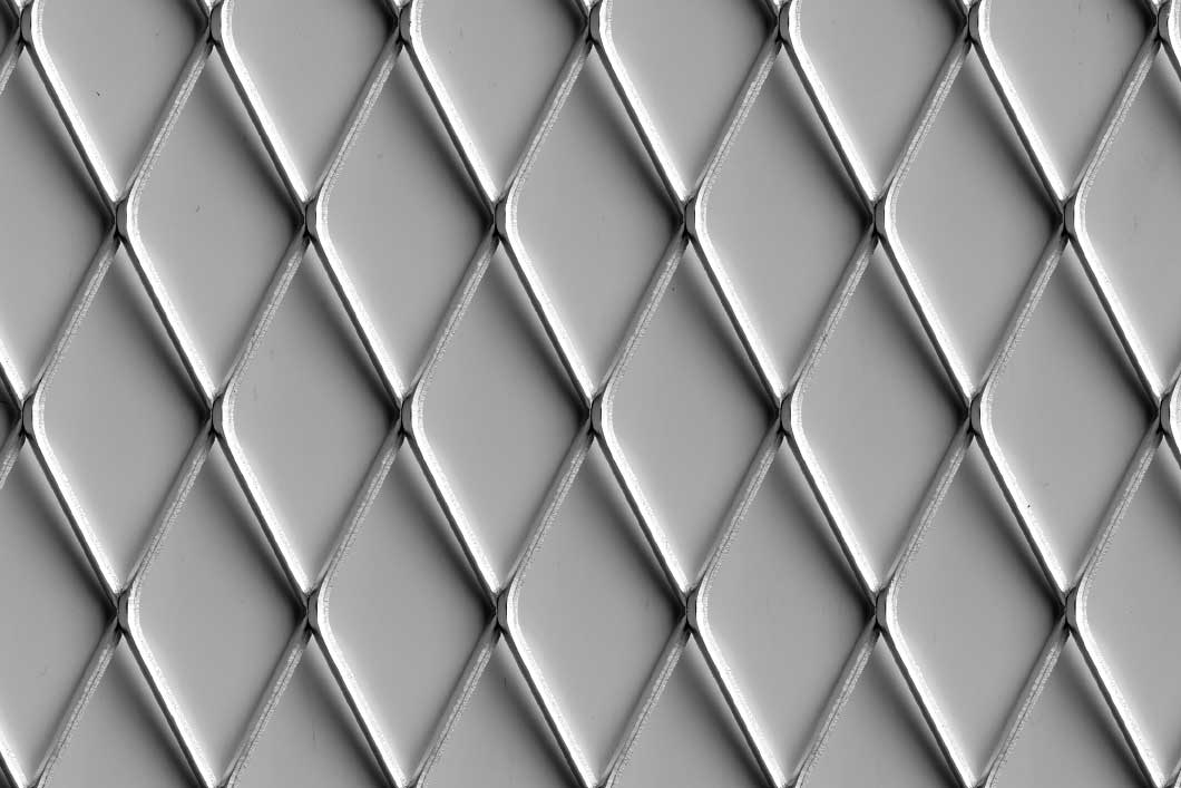 Rhomb 62x30x3, Expanded metal, Mild Steel, 2 x 1500 x 2000 mm