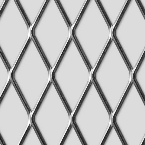 Rhomb 76x35x4, Expanded metal, Mild Steel, 3 x 1000 x 2000 mm - Image 1