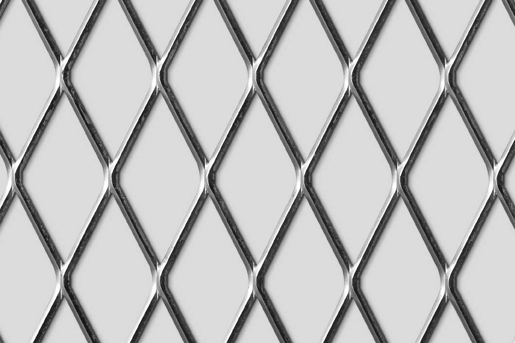 Rhomb 76x35x4, Expanded metal, Mild Steel, 3 x 1000 x 2000 mm