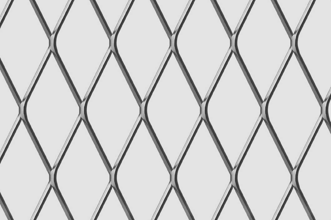 Rhomb 76x35x4, Expanded metal, Mild Steel, 3 x 1000 x 2000 mm