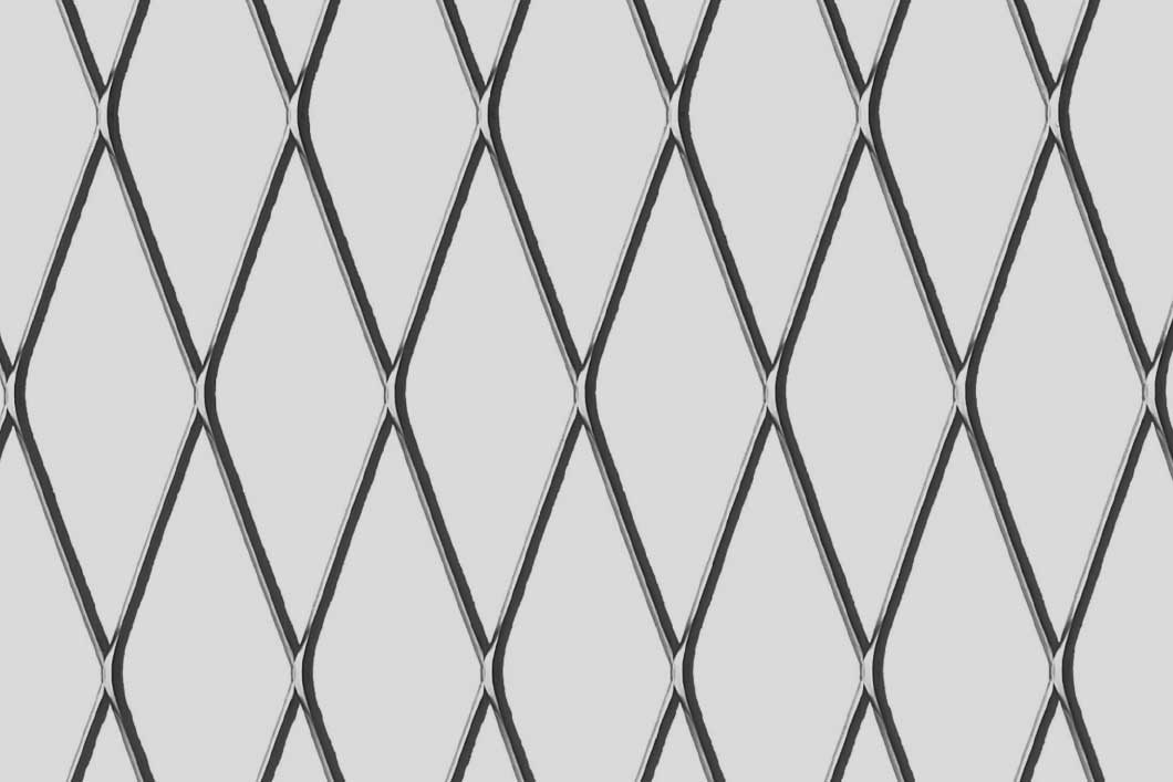 Rhomb 88x30x3, Expanded metal, Mild Steel, 3 x 1250 x 2500 mm