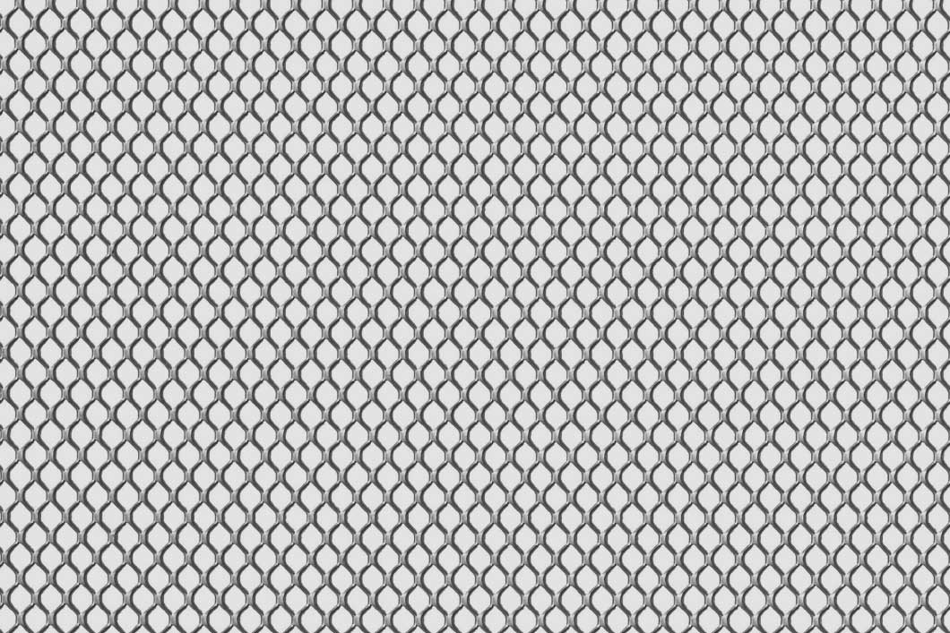 Rhomb 8x6x1, Expanded metal, Mild Steel, 1 x 1000 x 2000 mm