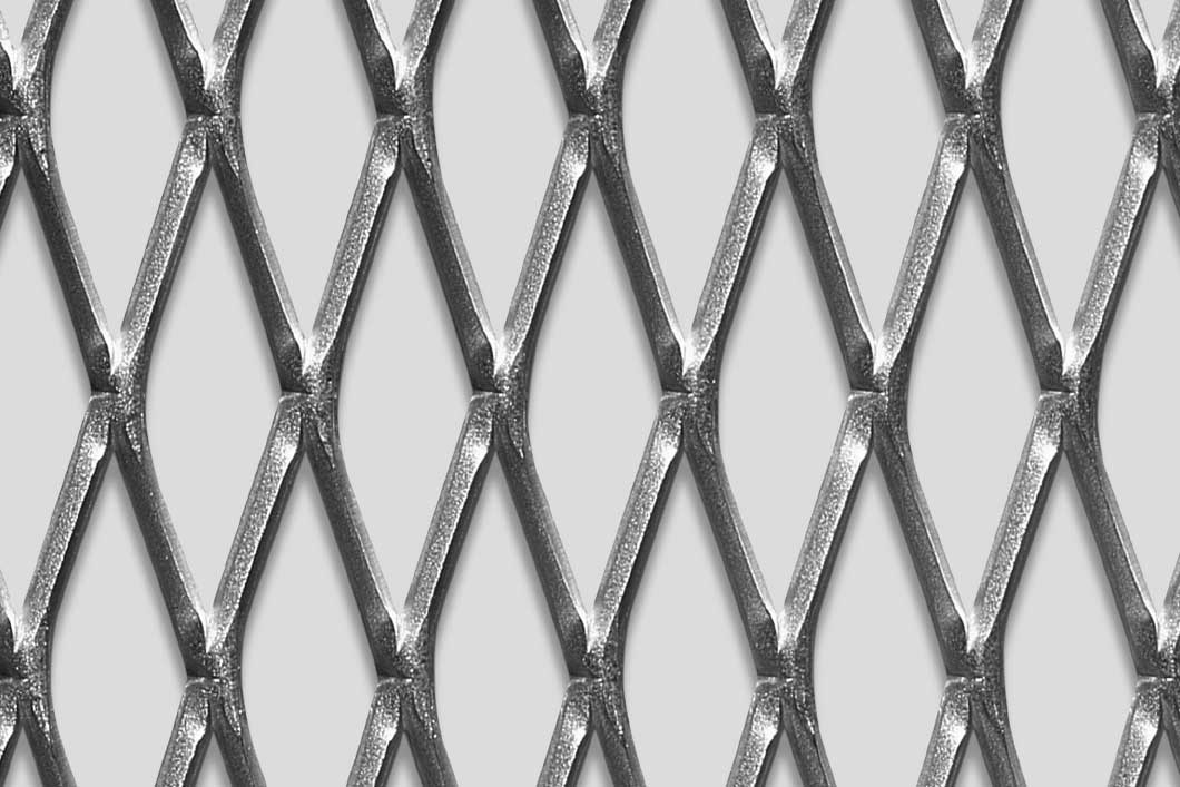 Rhomb 90x30x3, Expanded metal, Mild Steel, 3 x 1000 x 2000 mm