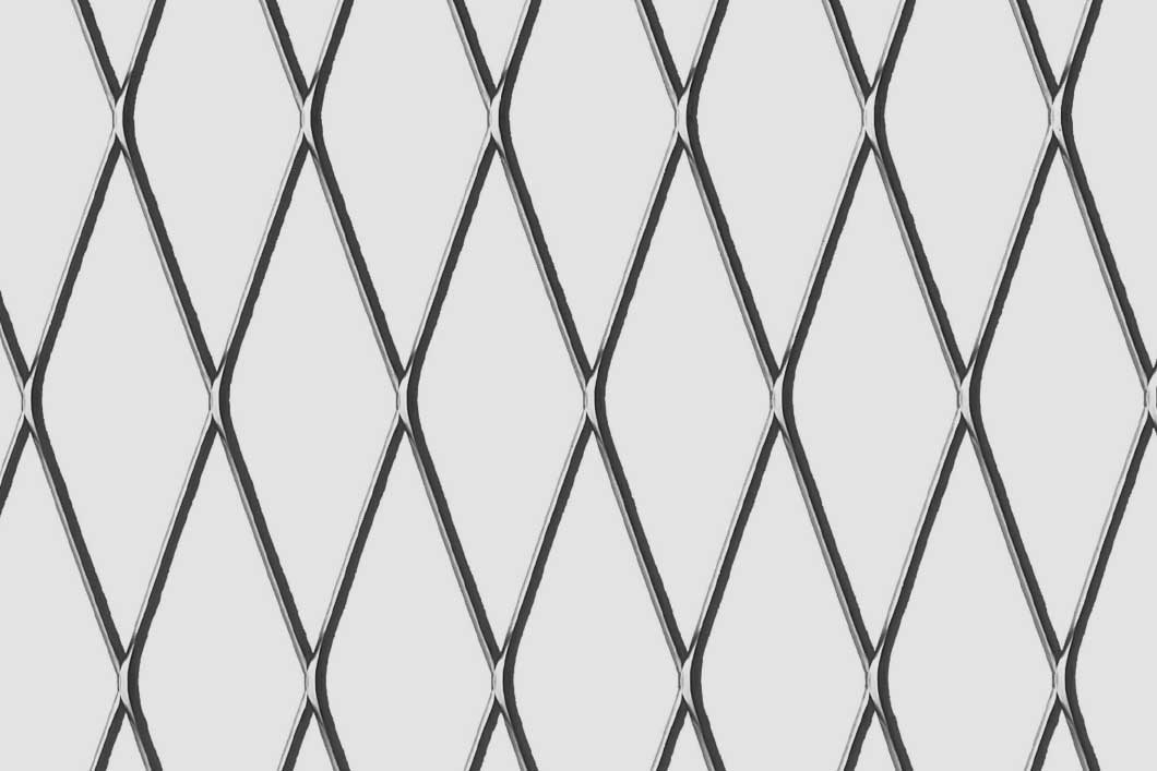 Rhomb 90x30x3, Expanded metal, Mild Steel, 3 x 1000 x 2000 mm