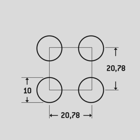 R10 U20,78, Perforated sheet, Aluminium, 1.5 x 1000 x 2000 mm - Image 2