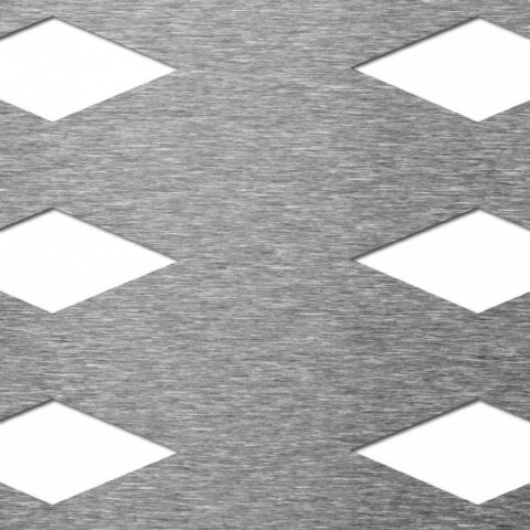 Rhomb aligned, Perforated sheet, Aluminium, 2 x 1500 x 3000 mm - Image 1