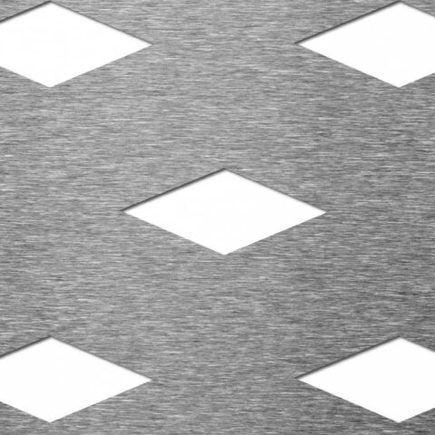 Rhomb staggered, Perforated sheet, Aluminium, 2 x 1000 x 2000 mm - Image 1