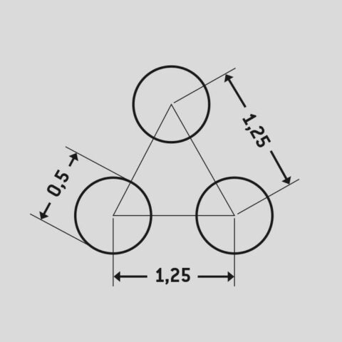 R0,5 T1,25, Perforated sheet, Mild Steel, 0.5 x 1000 x 2000 mm - Image 2