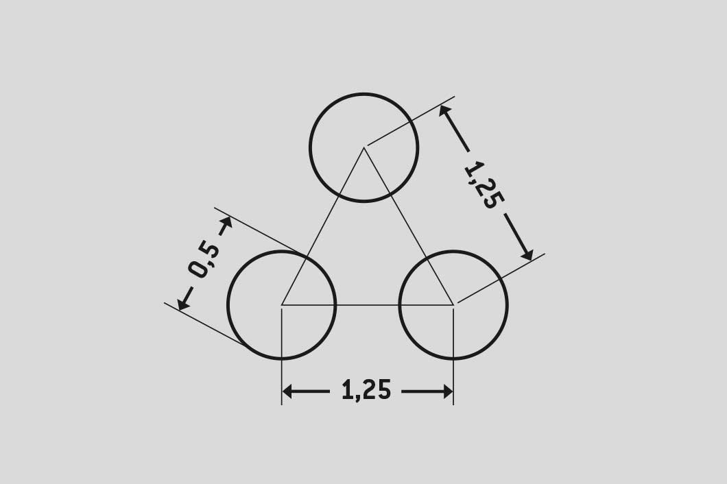 R0,5 T1,25, Perforated sheet, Mild Steel, 0.5 x 1000 x 2000 mm
