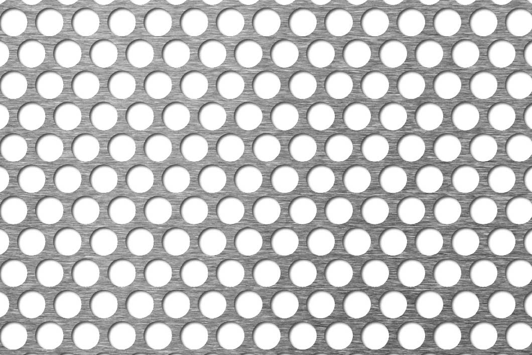 R10 T12,7, Perforated sheet, Stainless steel, 1.5 x 1000 x 2000 mm