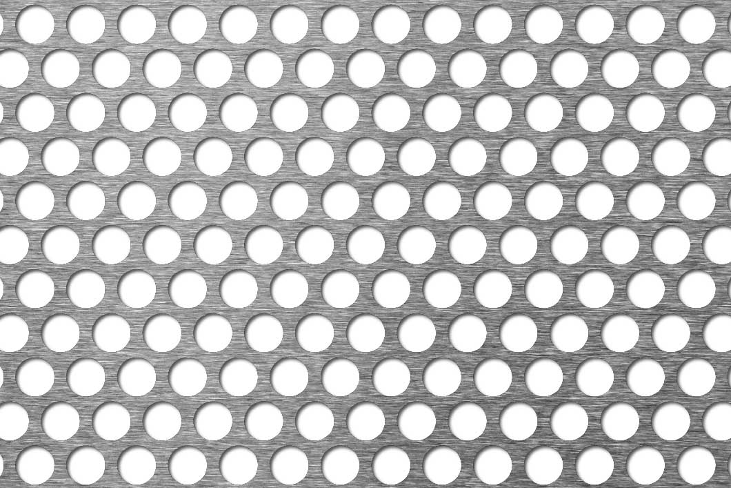 R10 T12,7, Perforated sheet, Stainless steel, 1 x 1000 x 2000 mm