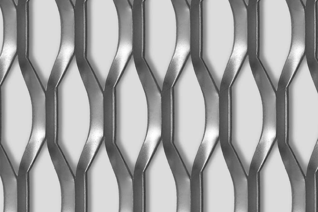 Hexagonal 100x34x10, Expanded metal, Aluminium, 1.5 x 1000 x 2000 mm