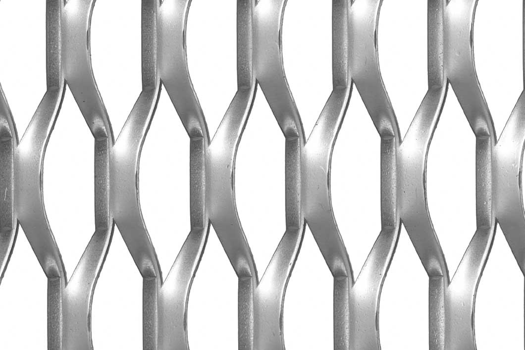 Hexagonal 100x34x10, Expanded metal, Aluminium, 2 x 1000 x 2000 mm