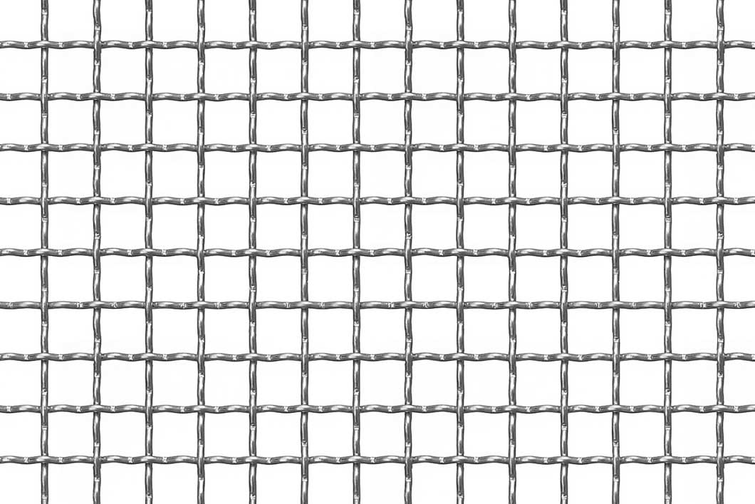 Crimped mesh 11 x 11 mm, Mild Steel, 2 x 1000 x 2000 mm