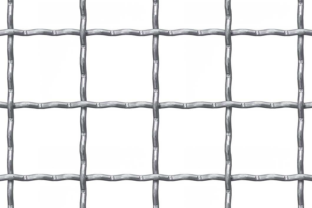 Crimped mesh 40 x 40 mm, Aluminium, 4 x 1000 x 2000 mm