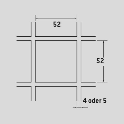 Crimped mesh 52 x 52 mm, Mild Steel, 5 x 1000 x 2000 mm - Image 2