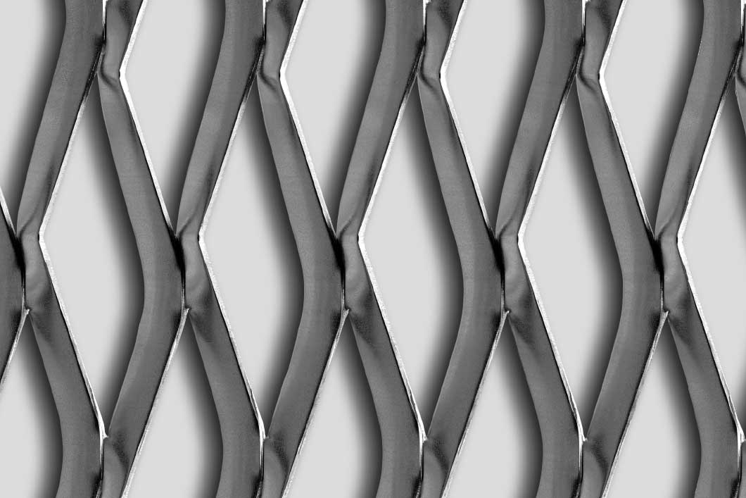 Wave 110x40x11, Expanded metal, Aluminium, 1.5 x 1000 x 2000 mm