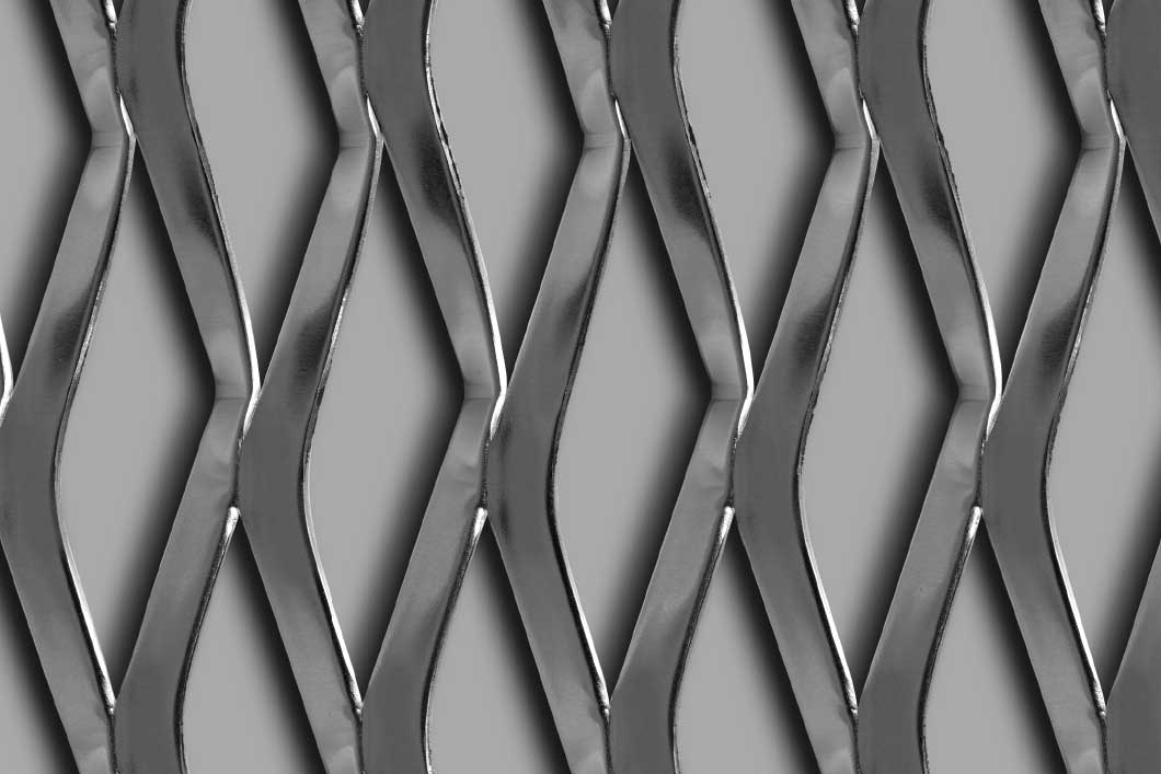 Wave 110x40x11, Expanded metal, Aluminium, 2 x 1000 x 2000 mm