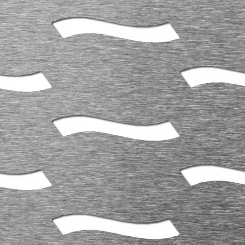 Wave, Perforated sheet, Aluminium, 2 x 1000 x 2000 mm - Image 1