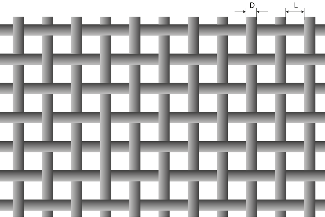 Woven wire cloth 1,20 / 0,6 / 1000 mm, stainless steel